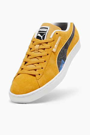 BWW M Motorsport Men's Suede Sneakers, Amber-PUMA Black-Puma White, extralarge