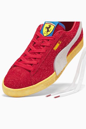 SCUDERIA FERRARI x JOSHUA VIDES Suede Men's Sneakers, PUMA White-PUMA Black, extralarge