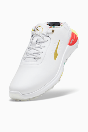 PUMA x ARNOLD PALMER Phantomcat NITRO™ Men's Golf Shoes, PUMA White-PUMA Gold, extralarge-GBR