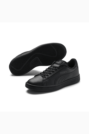 PUMA Smash v2 Leather Sneakers Big Kids, Puma Black-Puma Black, extralarge