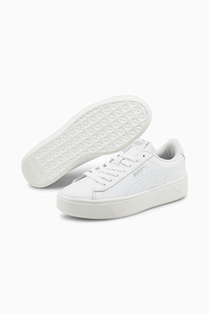 PUMA Vikky Stacked Women’s Sneakers, Puma White-Puma White, extralarge