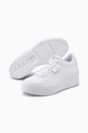 Cali Wedge Women's Sneakers, Puma White-Puma White, extralarge