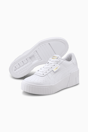 Cali Wedge Women's Sneakers, Puma White-Puma White, extralarge