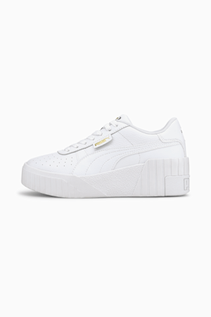 Cali Wedge Women's Sneakers, Puma White-Puma White, extralarge