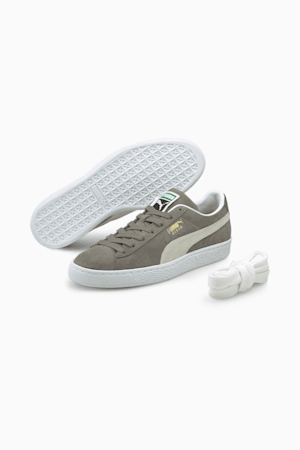Suede Classic XXI Trainers, Steel Gray-Puma White, extralarge-GBR