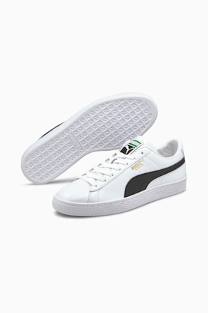 Basket Classic XXI Men's Sneakers, Puma White-Puma Black, extralarge