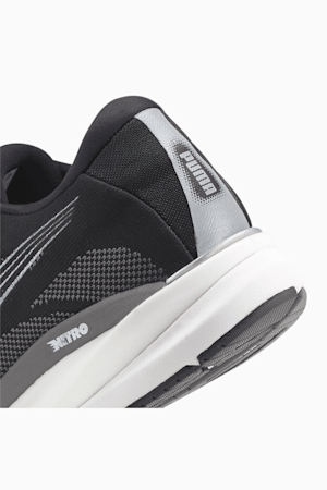 Magnify NITRO Knit Men's Running Shoes, Puma Black-CASTLEROCK-Puma White, extralarge-GBR