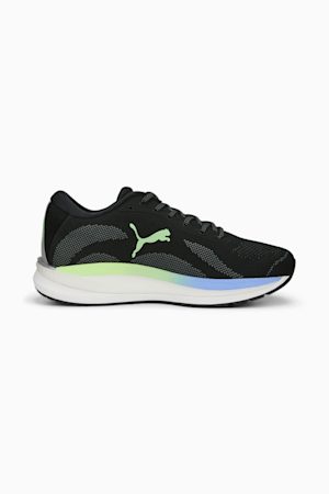 Magnify NITRO Knit Men's Running Shoes, PUMA Black-Elektro Purple-Fizzy Lime, extralarge-GBR