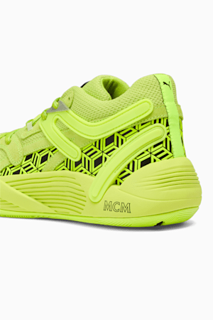 PUMA x MCM TRC Blaze Court Sneakers, Acid Lime-Puma Black, extralarge-GBR