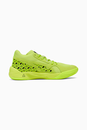 PUMA x MCM TRC Blaze Court Sneakers, Acid Lime-Puma Black, extralarge-GBR