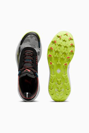 Souliers de course en sentier Voyage NITRO 3 Hommes, PUMA Black-Lime Pow-Active Red, extralarge