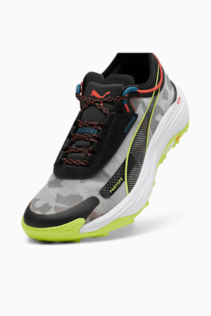 Souliers de course en sentier Voyage NITRO 3 Hommes, PUMA Black-Lime Pow-Active Red, extralarge