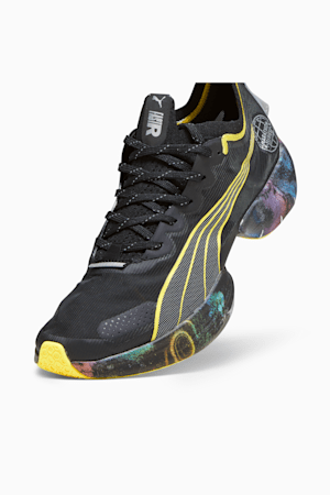 Fast-R NITRO Elite 'Marathon Series' Men's Running Shoes, PUMA Black-Yellow Blaze-Strawberry Burst, extralarge-GBR