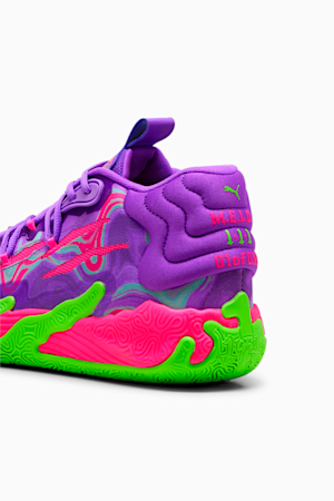 PUMA x LAMELO BALL MB.03 Toxic Men's Basketball Shoes, Purple Glimmer-Green Gecko, extralarge