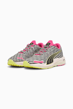 PUMA x LEMLEM Velocity NITRO™ 2 Women's Running Shoes, Ghost Pepper-PUMA Black-Pink Glimmer, extralarge