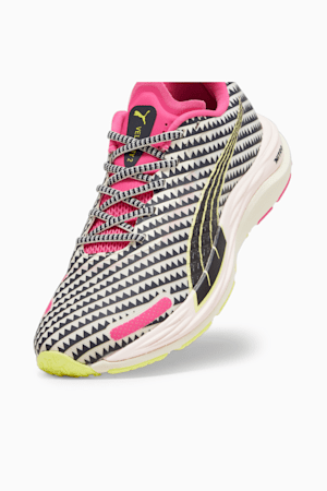 PUMA x LEMLEM Velocity NITRO™ 2 Women's Running Shoes, Ghost Pepper-PUMA Black-Pink Glimmer, extralarge