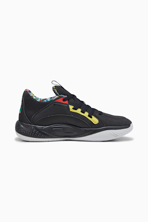 Court Rider Chaos Trash Talk Men's Basketball Sneakers, PUMA Black-Pelé Yellow-Archive Green-Racing Blue-PUMA White, extralarge