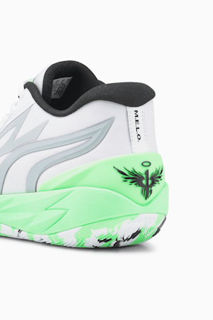PUMA x LAMELO BALL MB.02 Lo LaMel-O Men's Basketball Shoes, Elektro Green-PUMA White, extralarge