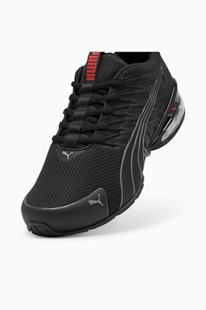 Voltaic Evo Running Shoe, PUMA Black-Stormy Slate-For All Time Red, extralarge