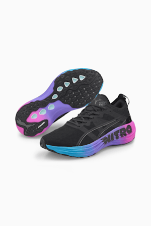 ForeverRun NITRO SUNSET Running Shoes, PUMA Black-Luminous Blue-Electric Orchid, extralarge-GBR