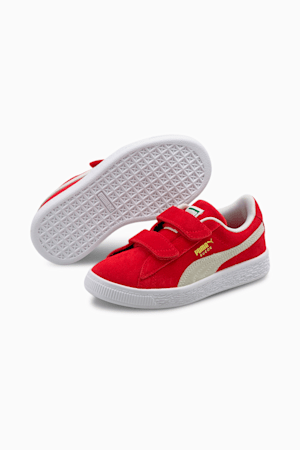 Grey and red puma suede sales