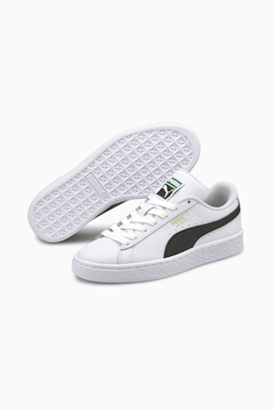 Basket Classic XXI Youth Trainers, Puma White-Puma Black, extralarge-GBR