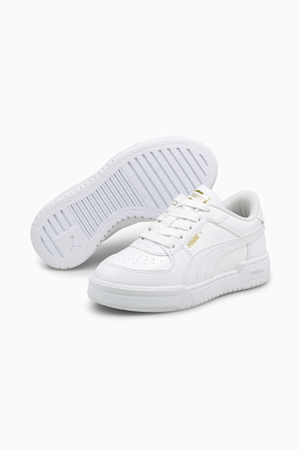 Kids white puma shoes clearance
