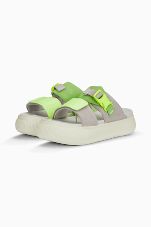Suede Mayu Women's Sandals, Fast Yellow-Marble-Warm White, extralarge