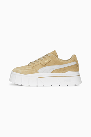 Mayze Stack Suede Sneakers Women, Toasted Almond, extralarge-GBR