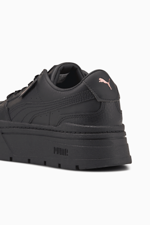 Mayze Stack Leather Sneakers Women, Puma Black, extralarge-GBR