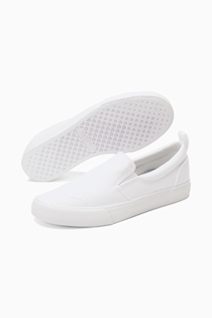 Bari Slip-On Comfort Women's Shoes, Puma White-Puma Silver, extralarge