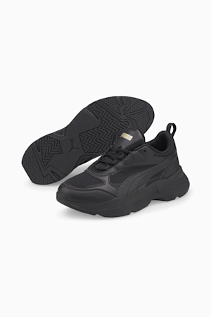 Puma black platform trainers online