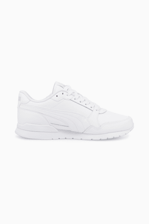 ST Runner v3 Leather Sneakers Big Kids, Puma White-Puma White, extralarge