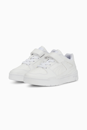 Slipstream Leather Little Kids' Shoes, Puma White-Puma White, extralarge