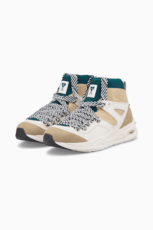 PUMA x AMI TRC Blaze Mid Sneakers, Marshmallow-Light Sand, extralarge