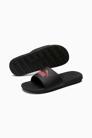 Cool Cat 2.0 Men's Slides, PUMA Black-PUMA Red, extralarge