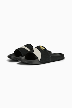 Leadcat 2.0 Suede OG Slides, PUMA Black-PUMA White-Metallic Gold, extralarge-GBR