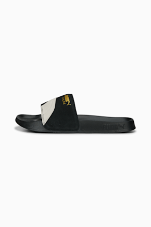 Leadcat 2.0 Suede OG Slides, PUMA Black-PUMA White-Metallic Gold, extralarge-GBR