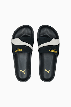 Leadcat 2.0 Suede OG Slides, PUMA Black-PUMA White-Metallic Gold, extralarge-GBR