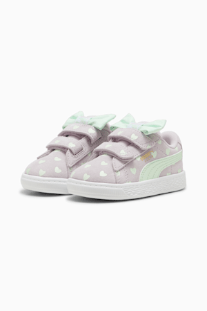 Suede Classic Re-Bow V Toddler's Shoes, Grape Mist-Fresh Mint, extralarge