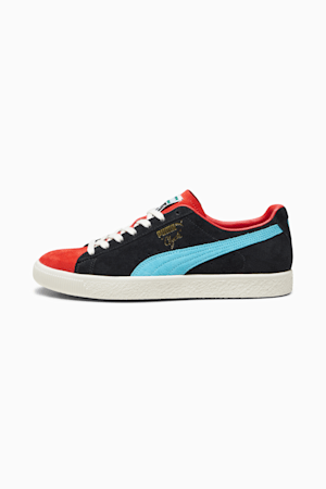 Puma clyde black and red online