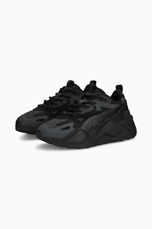 Puma rsx junior black hot sale and white