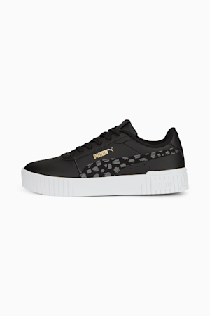 Carina 2.0 Animal Big Kids' Sneakers, PUMA Black-Cool Dark Gray-PUMA Gold-PUMA White, extralarge