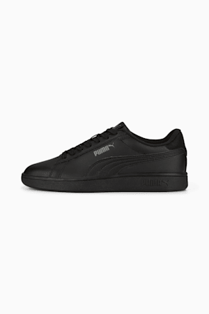 Smash 3.0 Leather Sneakers Youth, PUMA Black-Shadow Gray, extralarge-GBR