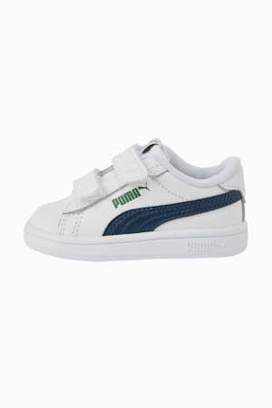 Smash 3.0 Leather V Sneakers Baby, PUMA White-Dark Night-Vine, extralarge-GBR