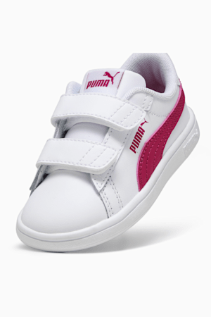 Smash 3.0 Leather V Sneakers Baby, PUMA White-Pinktastic, extralarge-GBR