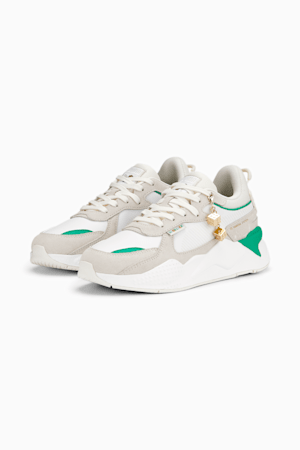 RS-X Lucky Charm Women's Sneakers, PUMA White-Warm White-Grassy Green, extralarge