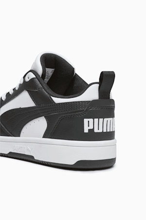 Rebound V6 Lo Big Kids' Sneakers, PUMA White-PUMA Black, extralarge