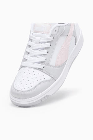 Rebound V6 Lo Youth Sneakers, PUMA White-Frosty Pink-Ash Gray, extralarge-GBR