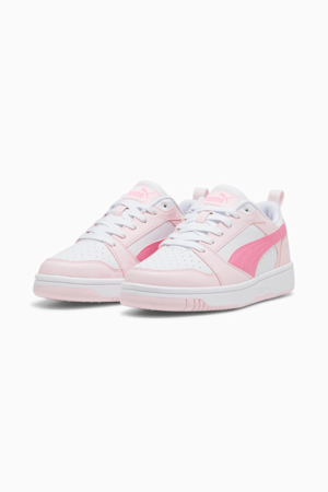 Rebound V6 Lo Youth Sneakers, PUMA White-Fast Pink-Whisp Of Pink, extralarge-GBR